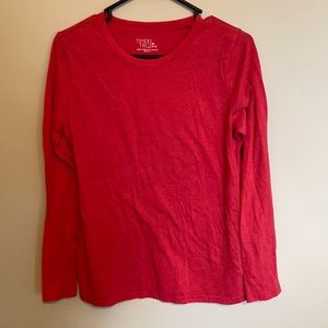 Red tee-long sleeve